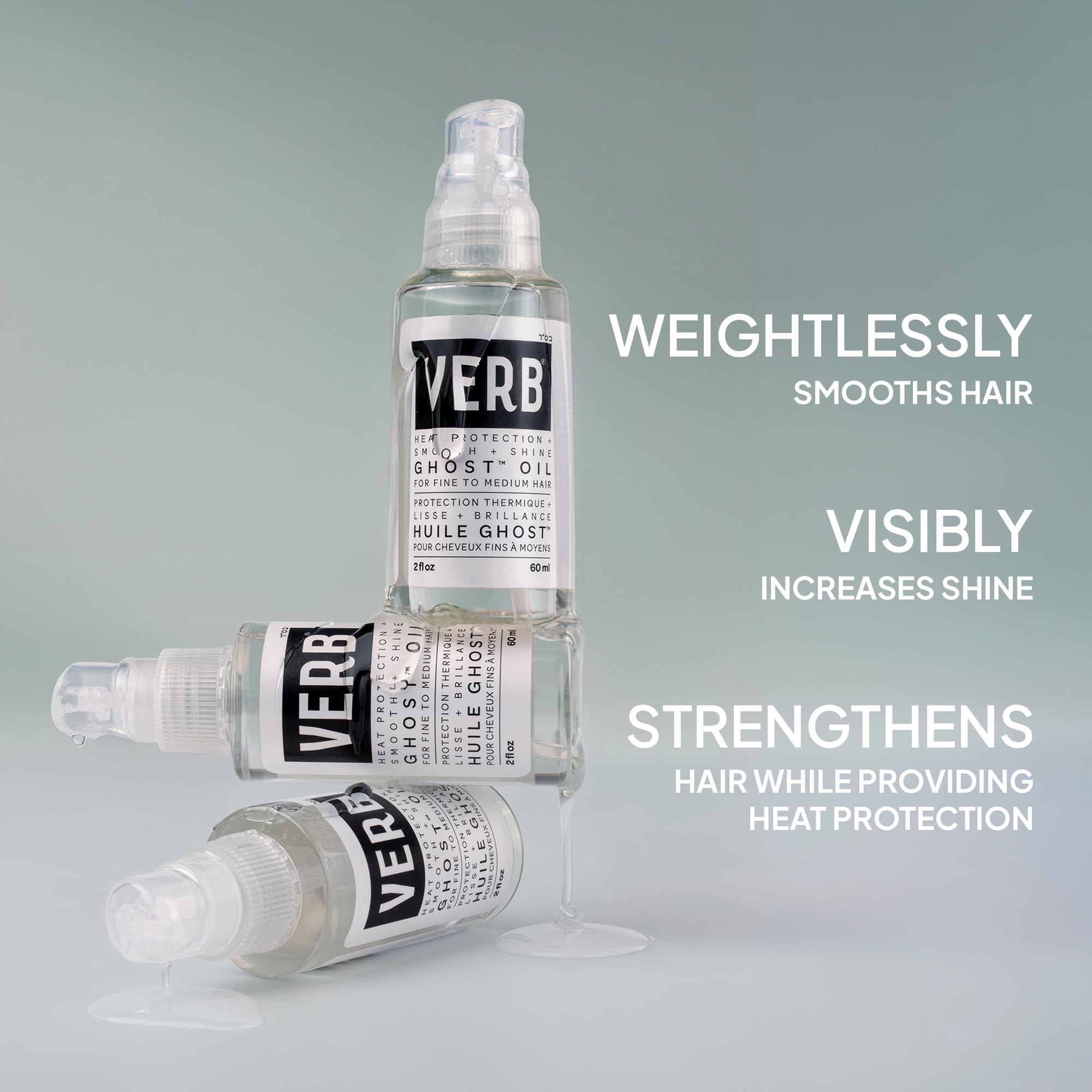 VERB Ghost angled bottle highlighting clear label and clean formula benefits