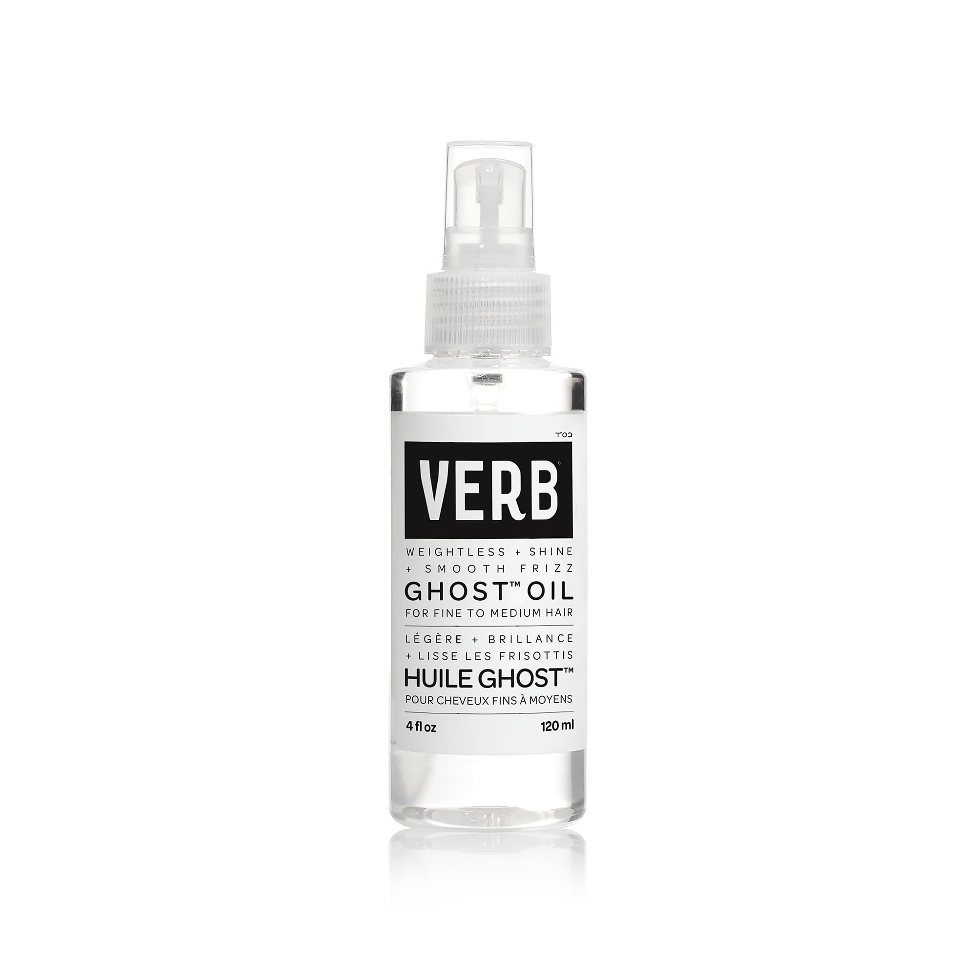 VERB Ghost front bottle showing sleek packaging and salon-ready shine