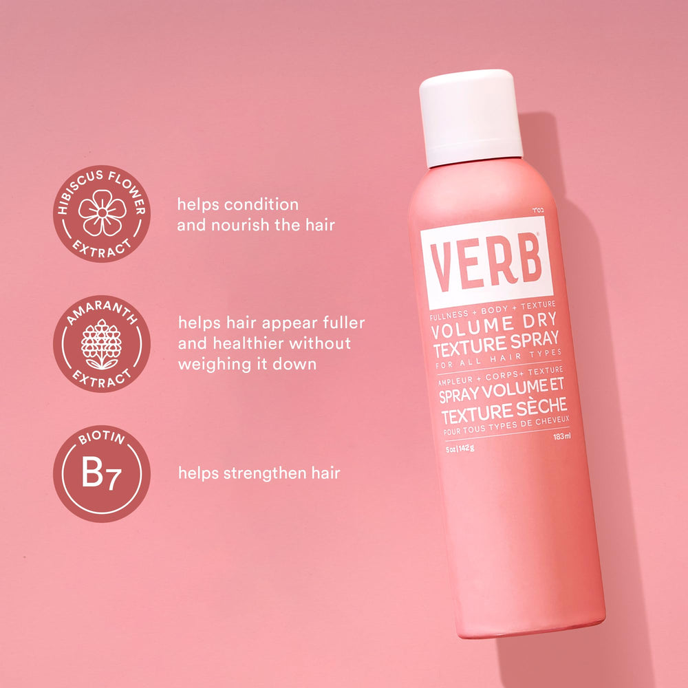 VERB full 5 oz bottle against neutral background for size comparison, easy to stash