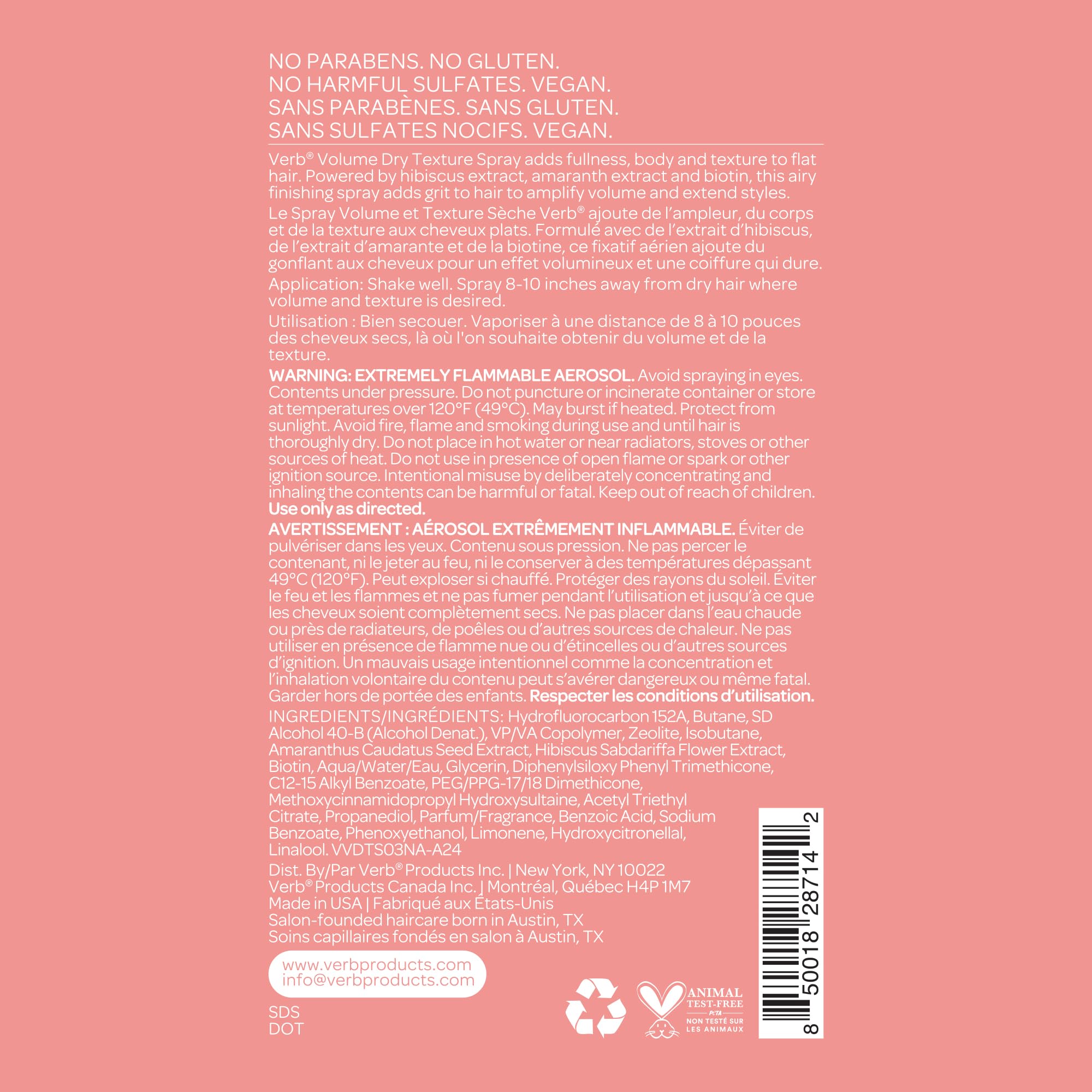 VERB compact bottle inside a travel pouch, convenient for on‑the‑go volume boosts