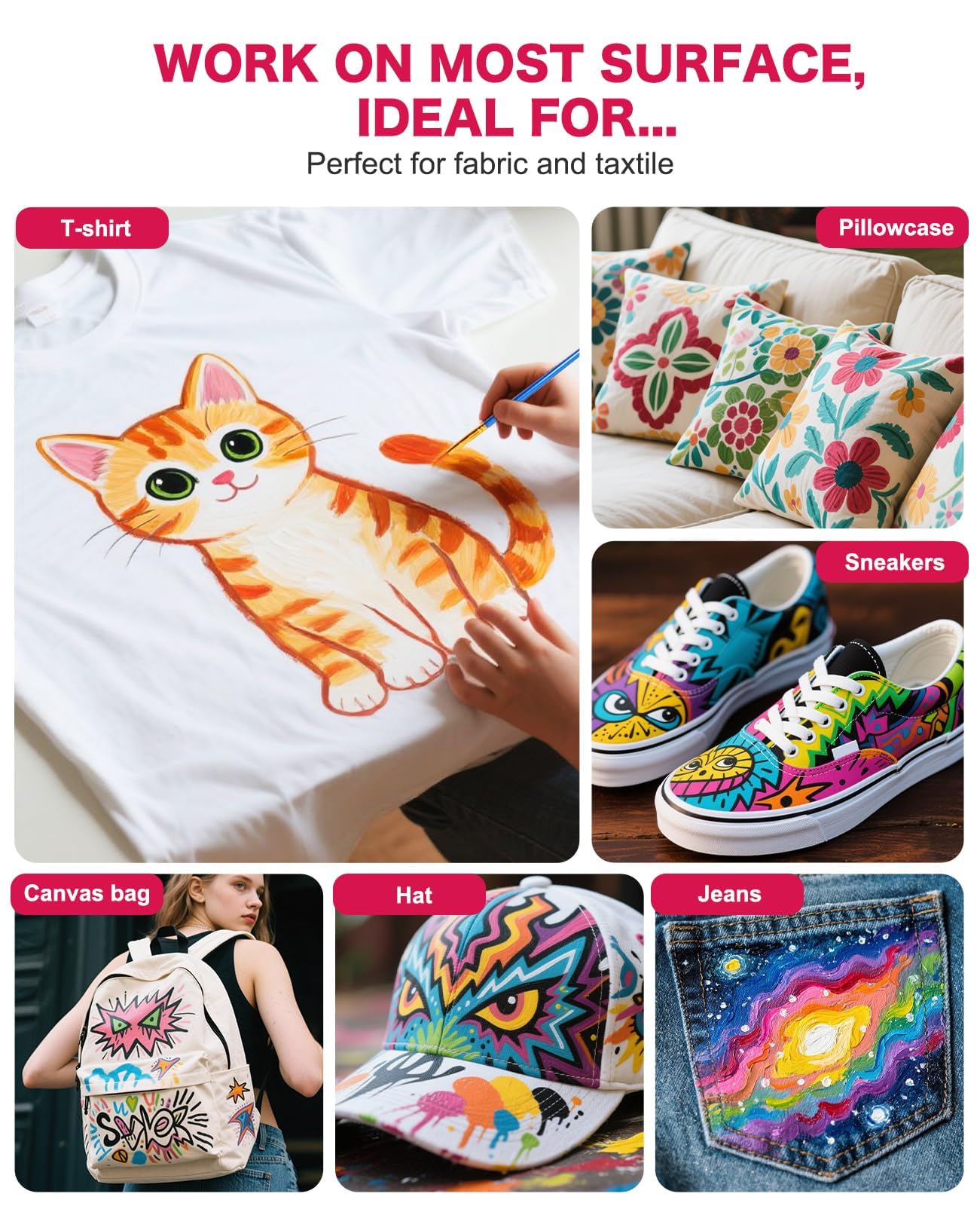 canvas shoe customized with Verdeart paints highlighting fine detail and durable finish