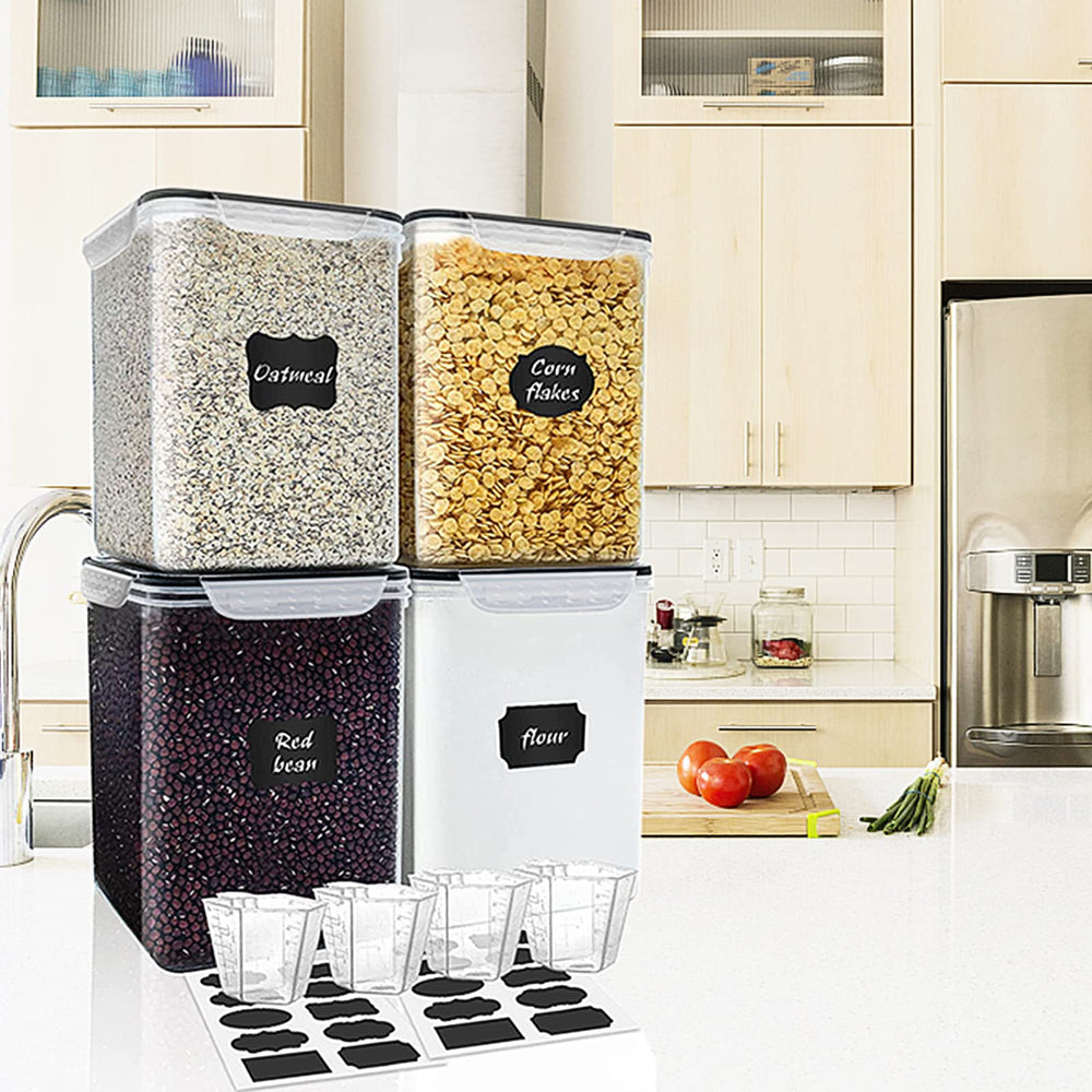 VERONES kitchen counter with containers displaying neat pantry styling