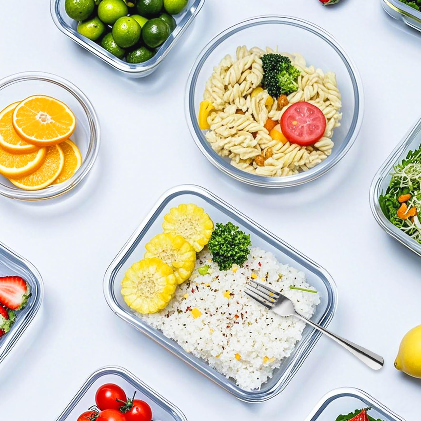 VERONES containers on kitchen counter in use showing convenient everyday meal prep