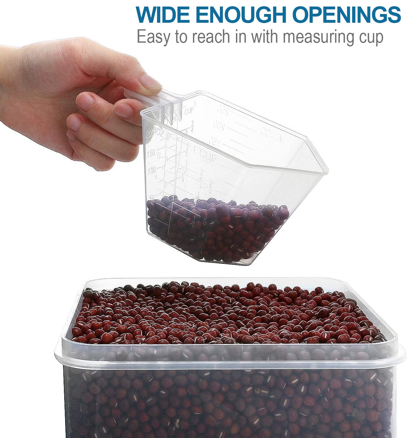 VERONES stacked containers in pantry saving space and improving order