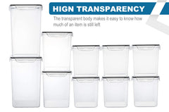 VERONES tall and large containers side-by-side showing capacity difference