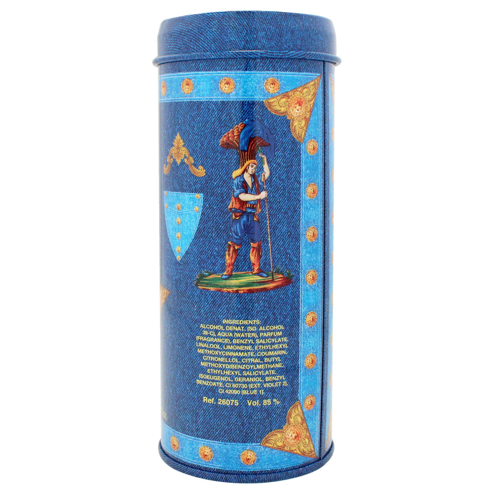 Versace Blue Jeans atomizer and texture close-up emphasizing spray control