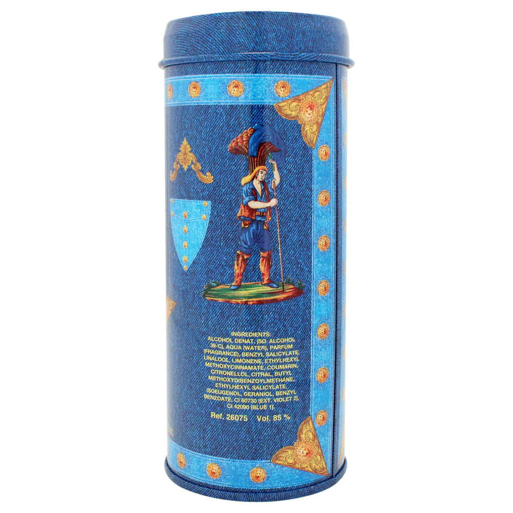 Versace Blue Jeans atomizer and texture close-up emphasizing spray control