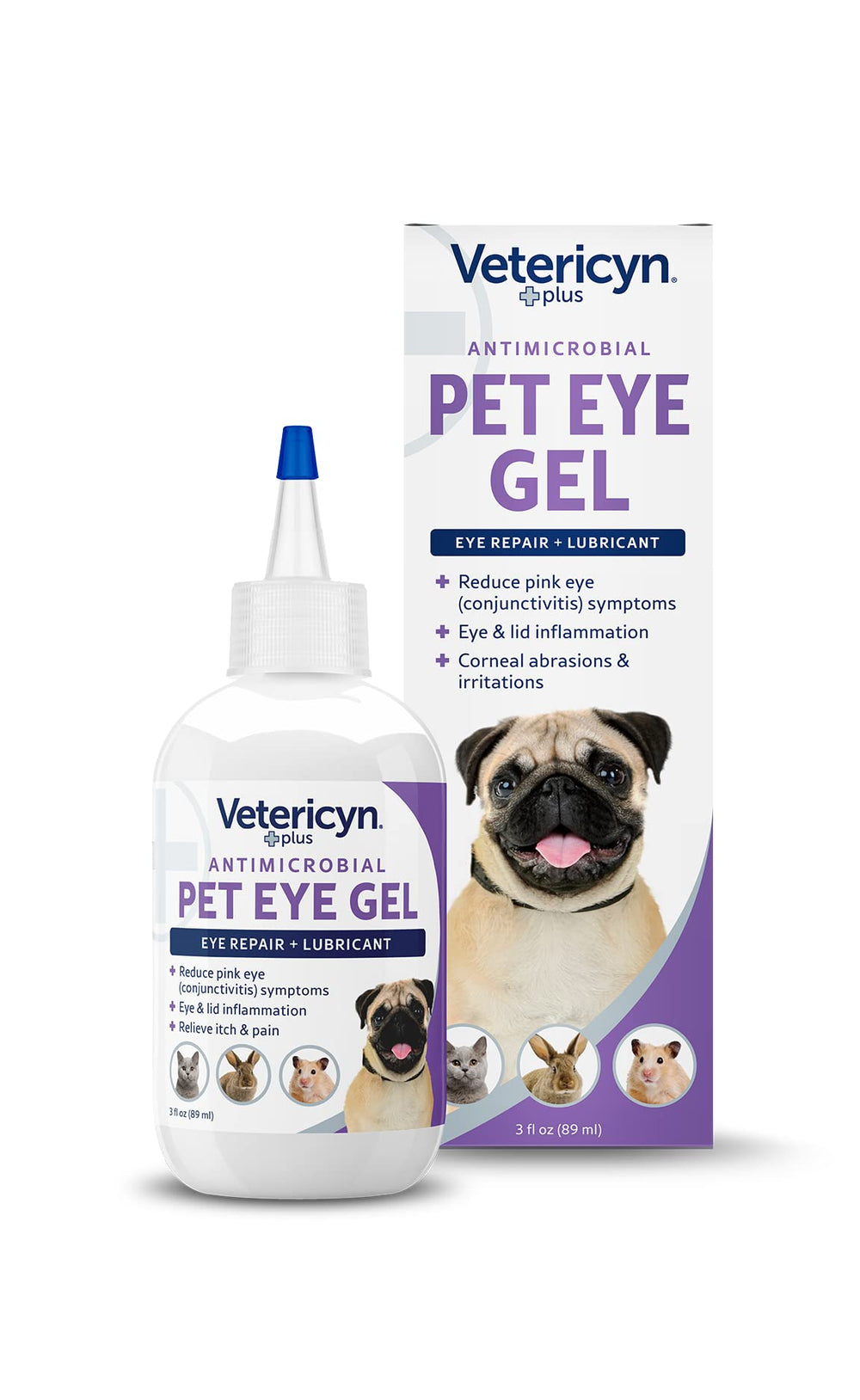 Vetericyn front packaging showing 3 oz tube and calming benefit