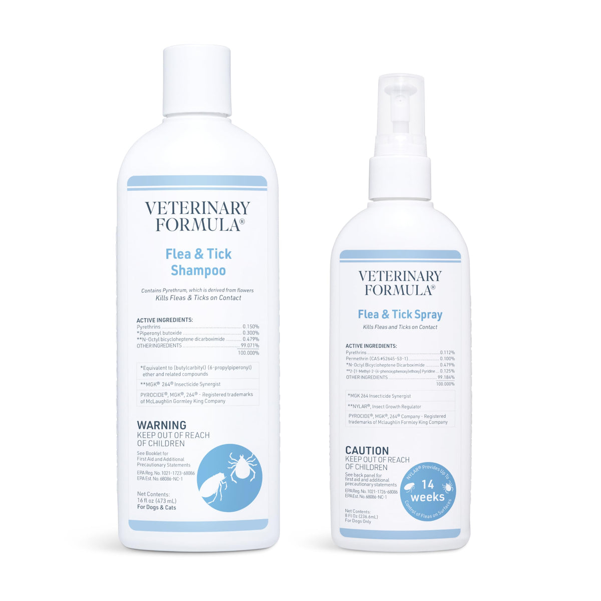 Veterinary Formula bundle front packaging showing both bottles for easy identification and protection