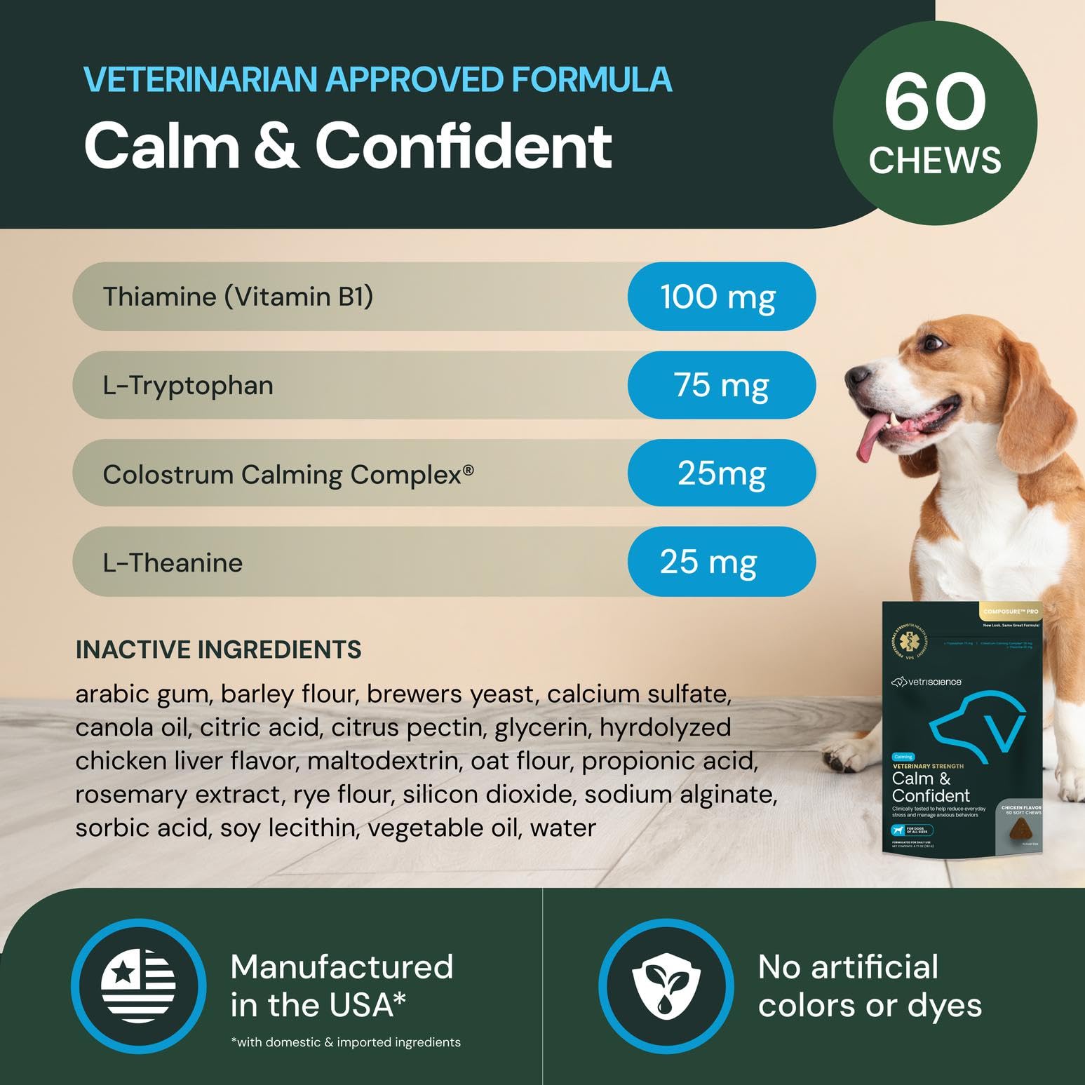 VETRISCIENCE chews in hand demonstrating chew size and simple oral administration benefit