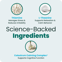 VetriScience dog eating a chew shows quick acceptance and palatable chicken flavor