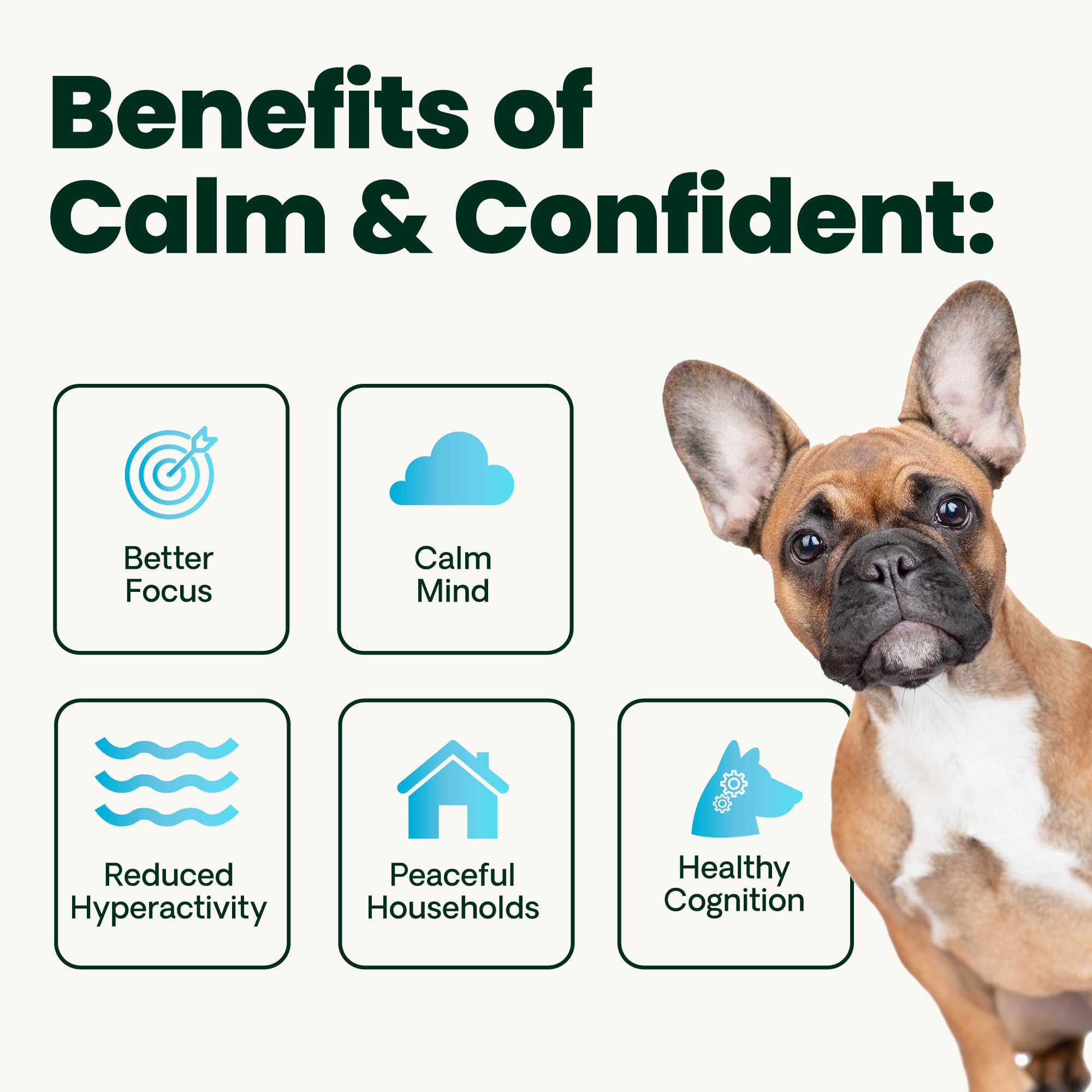 VetriScience ingredient callout with colostrum and l-theanine supporting calm focus