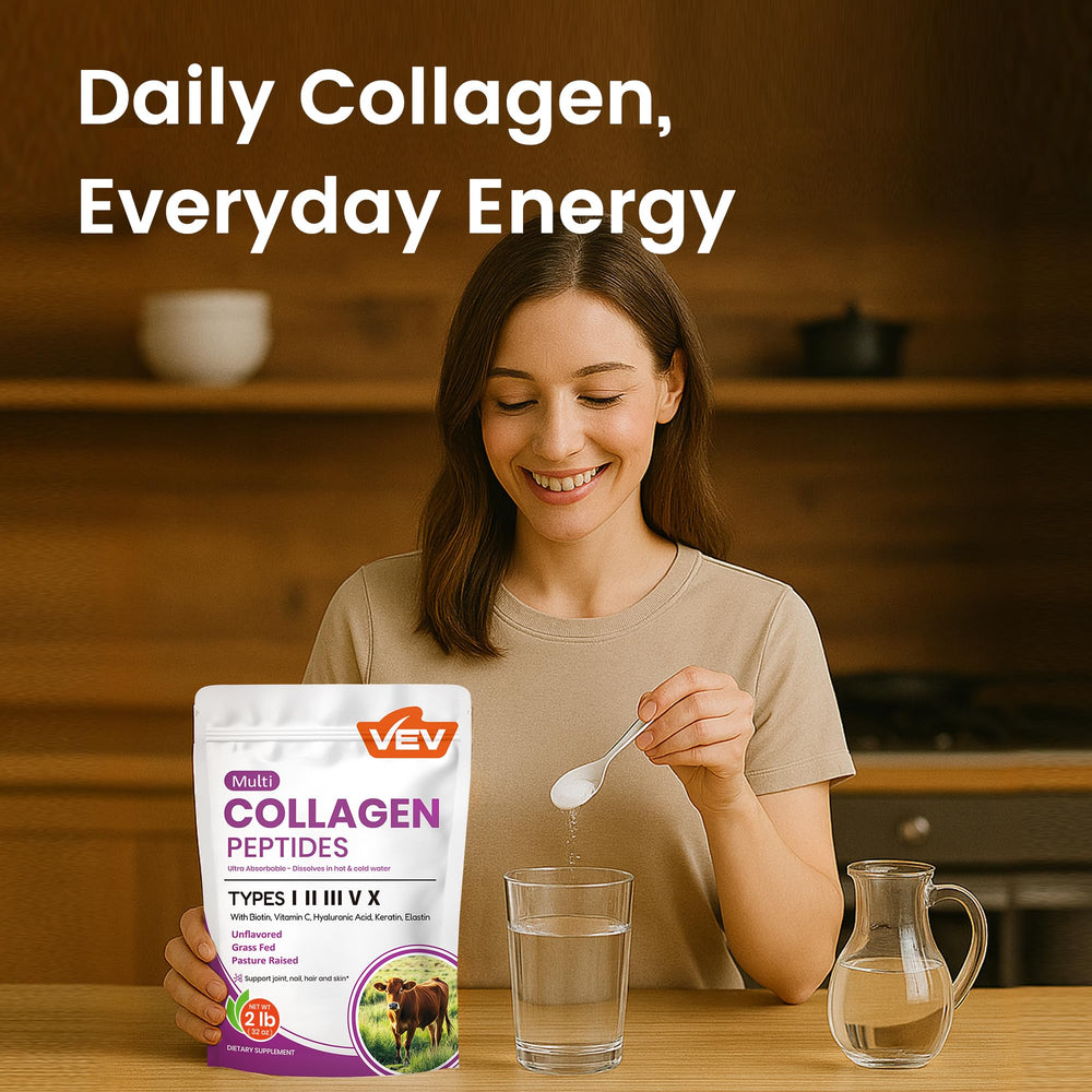 VEV lifestyle scene with woman using powder in morning routine signaling daily use