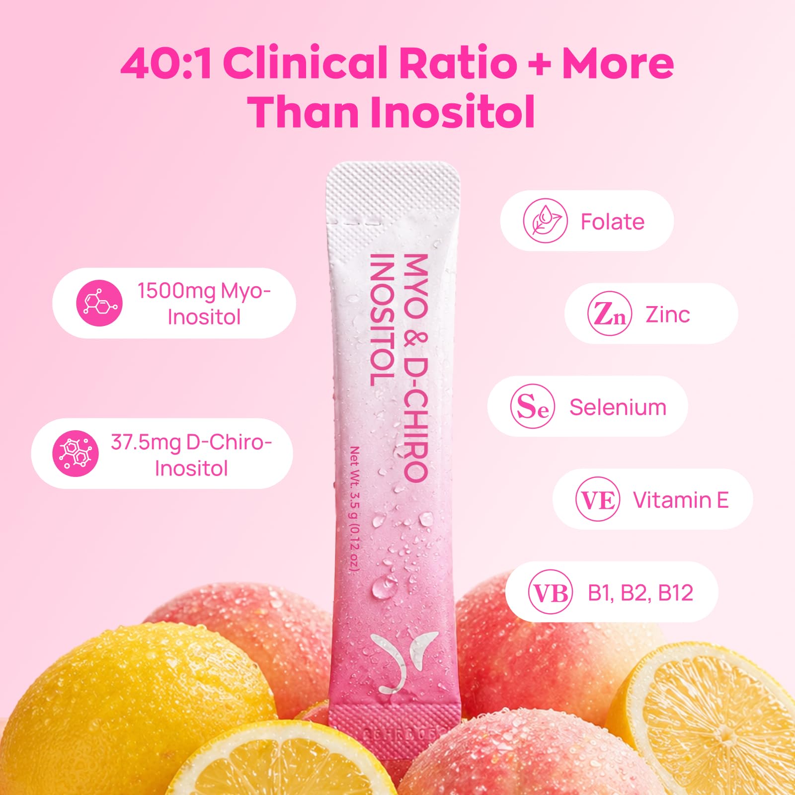 Vevoec Gynable ingredients label closeup highlighting included vitamins and minerals