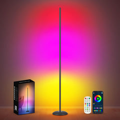 Vexinat front view lamp showing modern corner lighting and bright ambiance