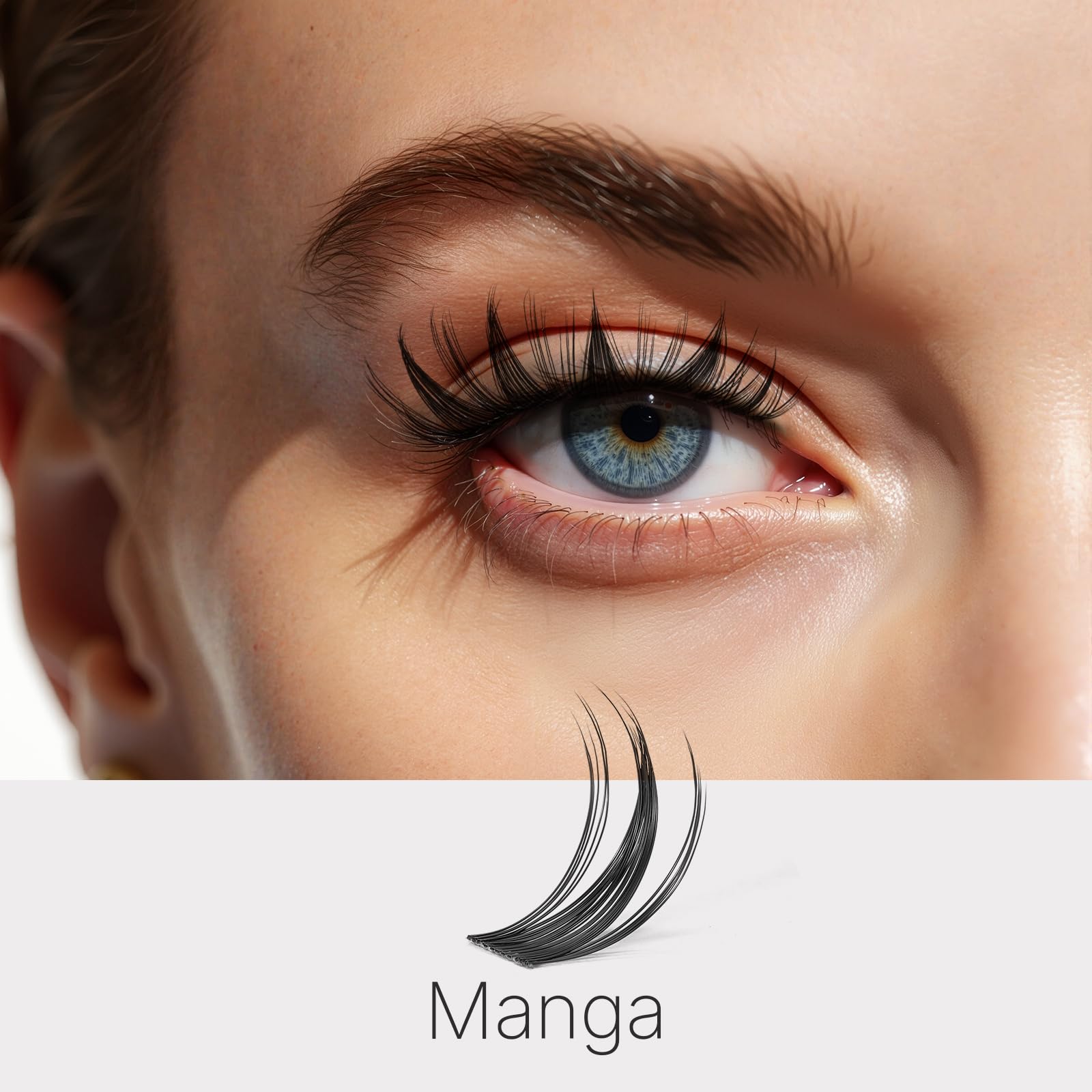 VEYESBEAUTY close-up of wispy cluster fibers highlighting soft texture