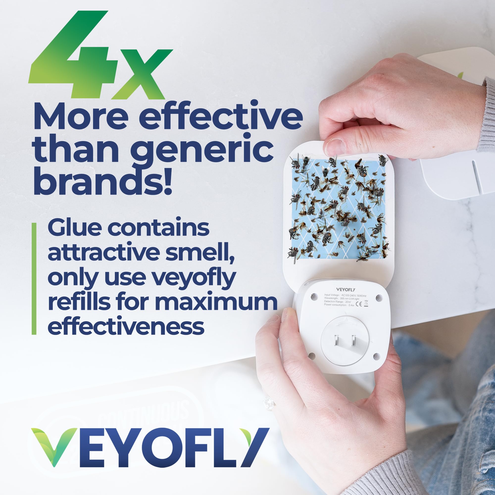 VEYOFLY glue card removal and replacement demonstrating easy maintenance