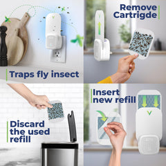 VEYOFLY side profile plugged into wall showing compact design and space-saving benefit