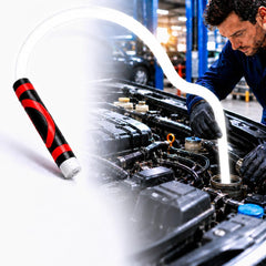 Veyvik front view showing full 30-inch flexible work light and controls for clear illumination