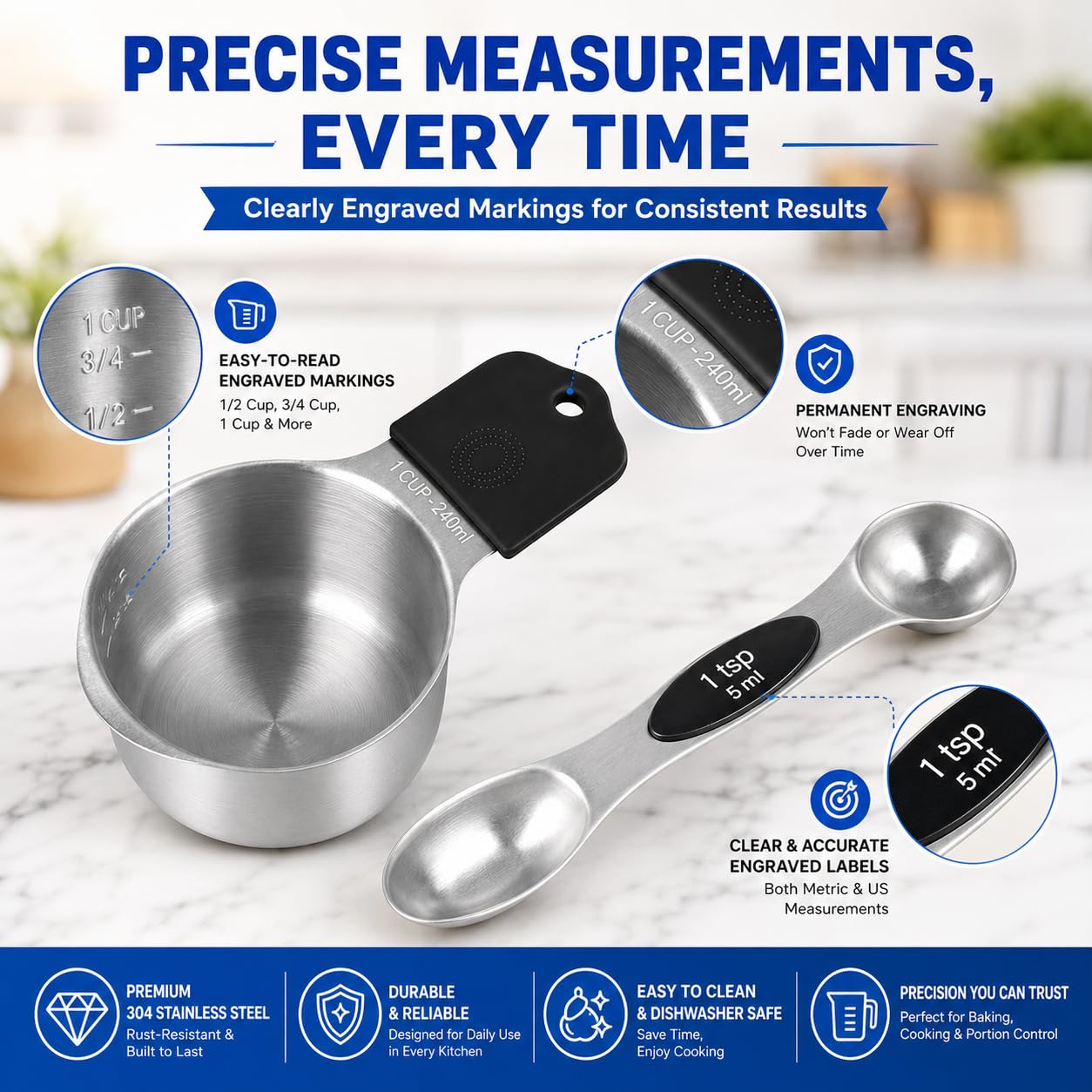 vfuni magnetic stack on countertop demonstrating tidy nesting and space-saving benefit