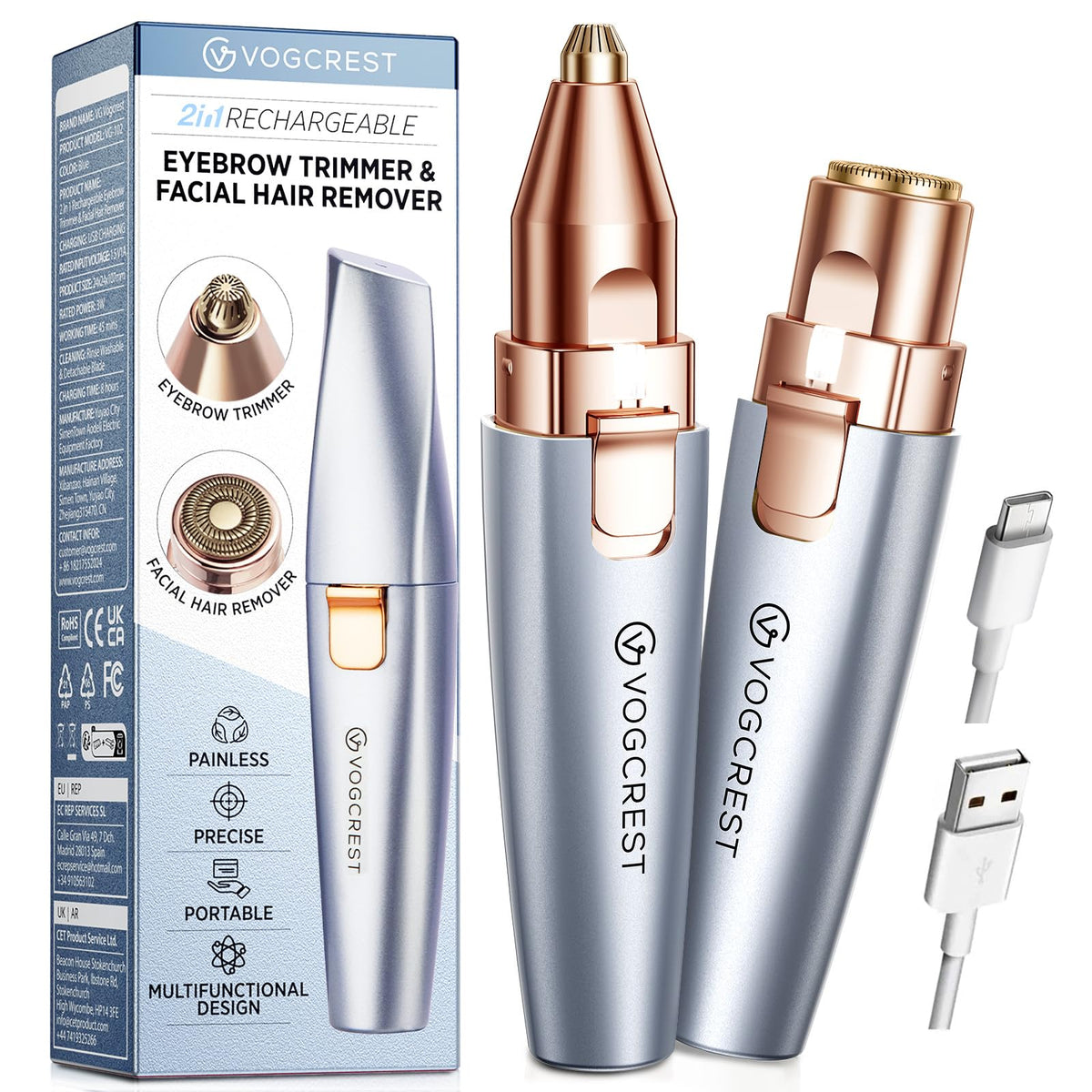 VG VOGCREST front view sky blue showing compact design and portability benefit