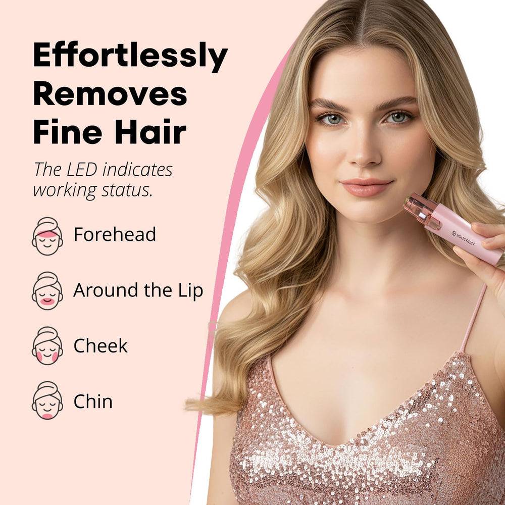 VG VOGCREST built-in LED illumination revealing fine hairs for accuracy