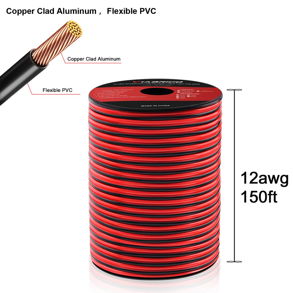 VIABRICO close-up of conductor cut revealing CCA layers for reliable conductivity