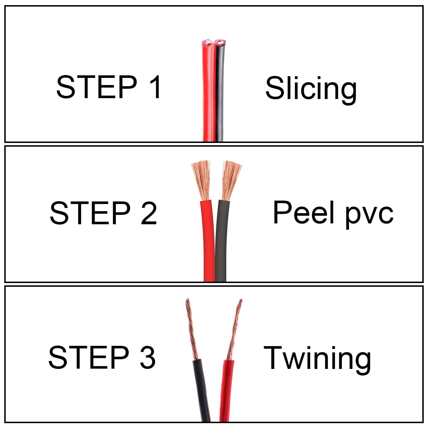 VIABRICO wire connected to LED strip demonstrating clean low-voltage power delivery