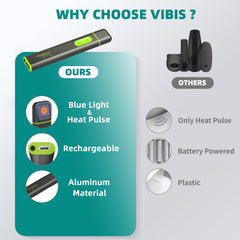 Vibis closeup heating tip highlighting MCH ceramic surface for targeted relief