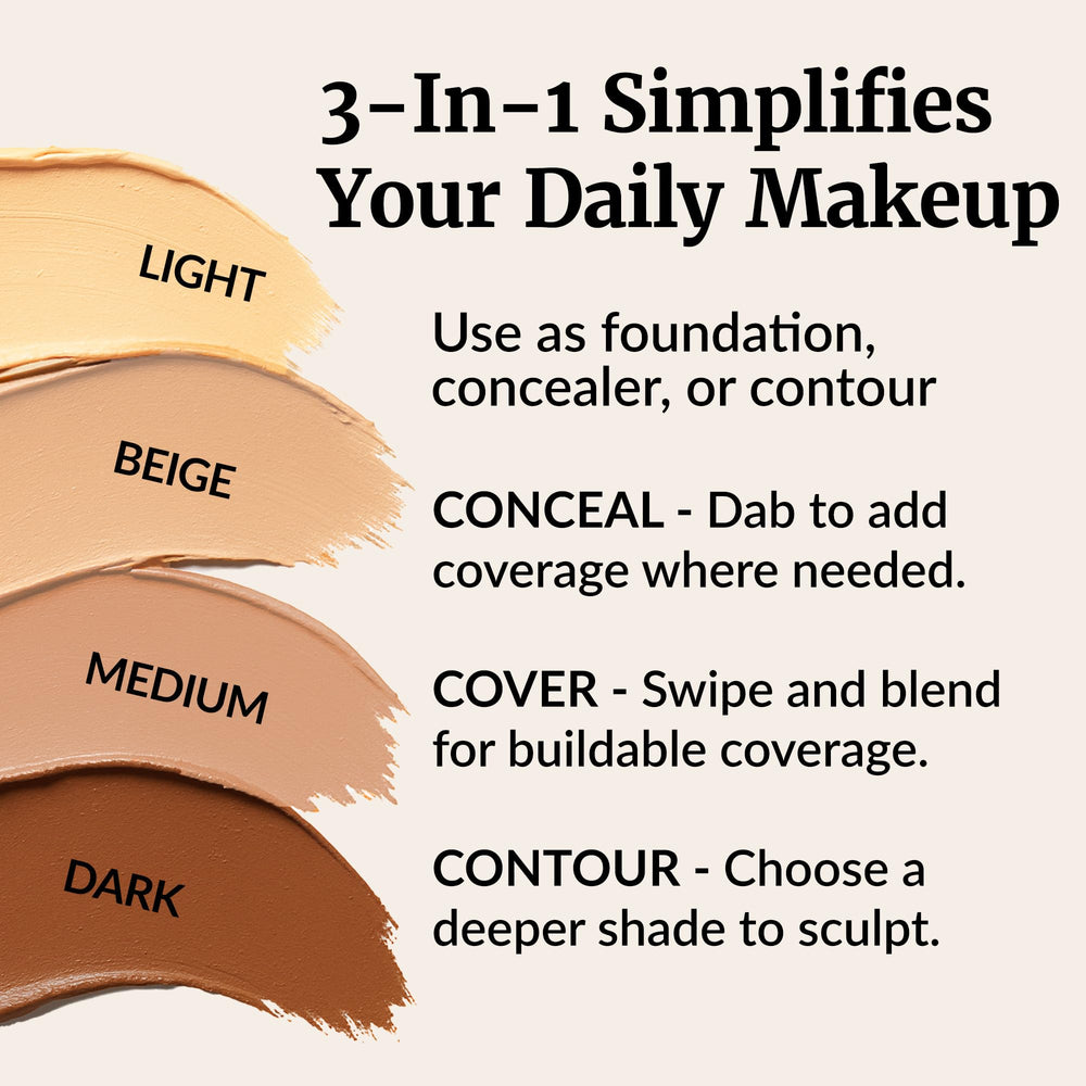 Vibriance applying under eye demonstrating concealment and brightening benefit
