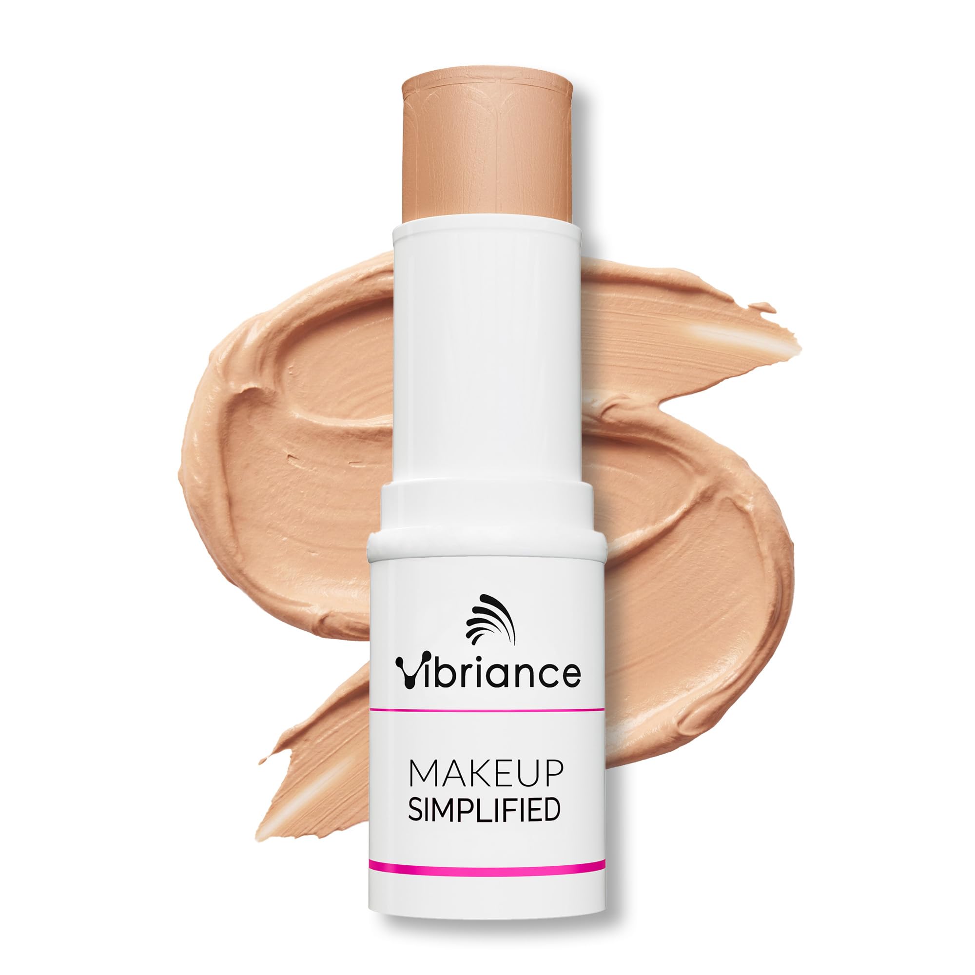 Vibriance complexion stick front view showing Natural Beige and easy application benefit