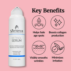 Vibriance label and ingredients panel highlighting patented Poly-Pore delivery