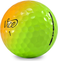 Vice Golf Pro Plus ball in flight with color fade aiding tracking for longer carry