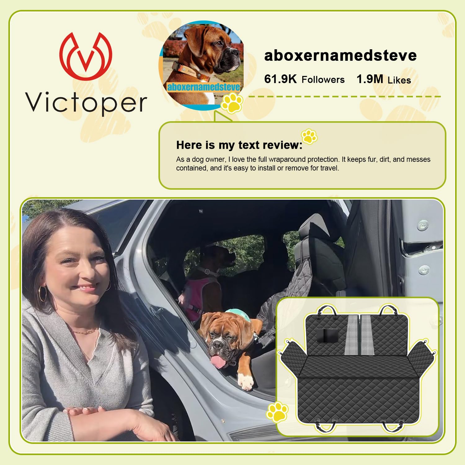 Victoper size comparison on backseat illustrating fit for sedans and SUVs