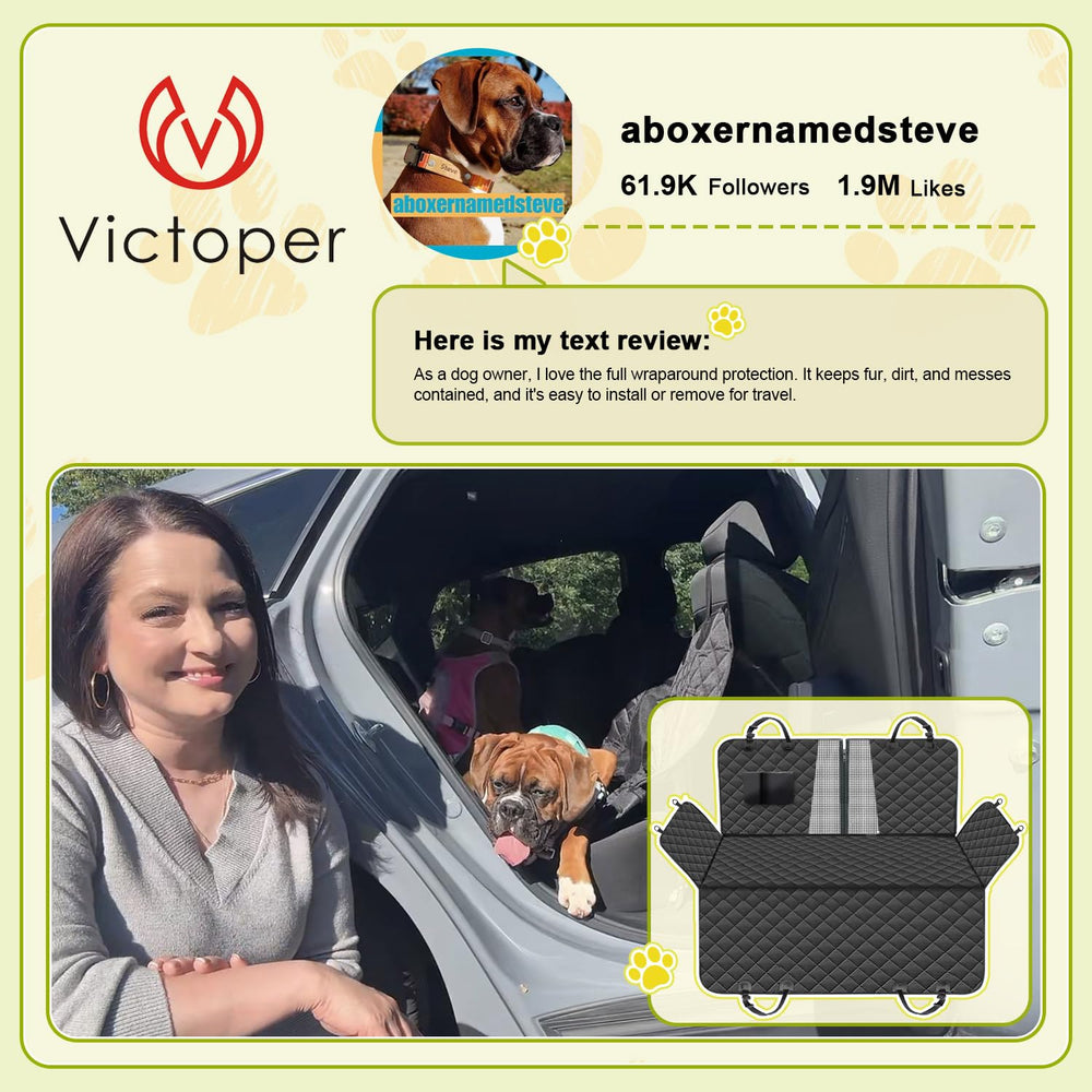 Victoper size comparison on backseat illustrating fit for sedans and SUVs