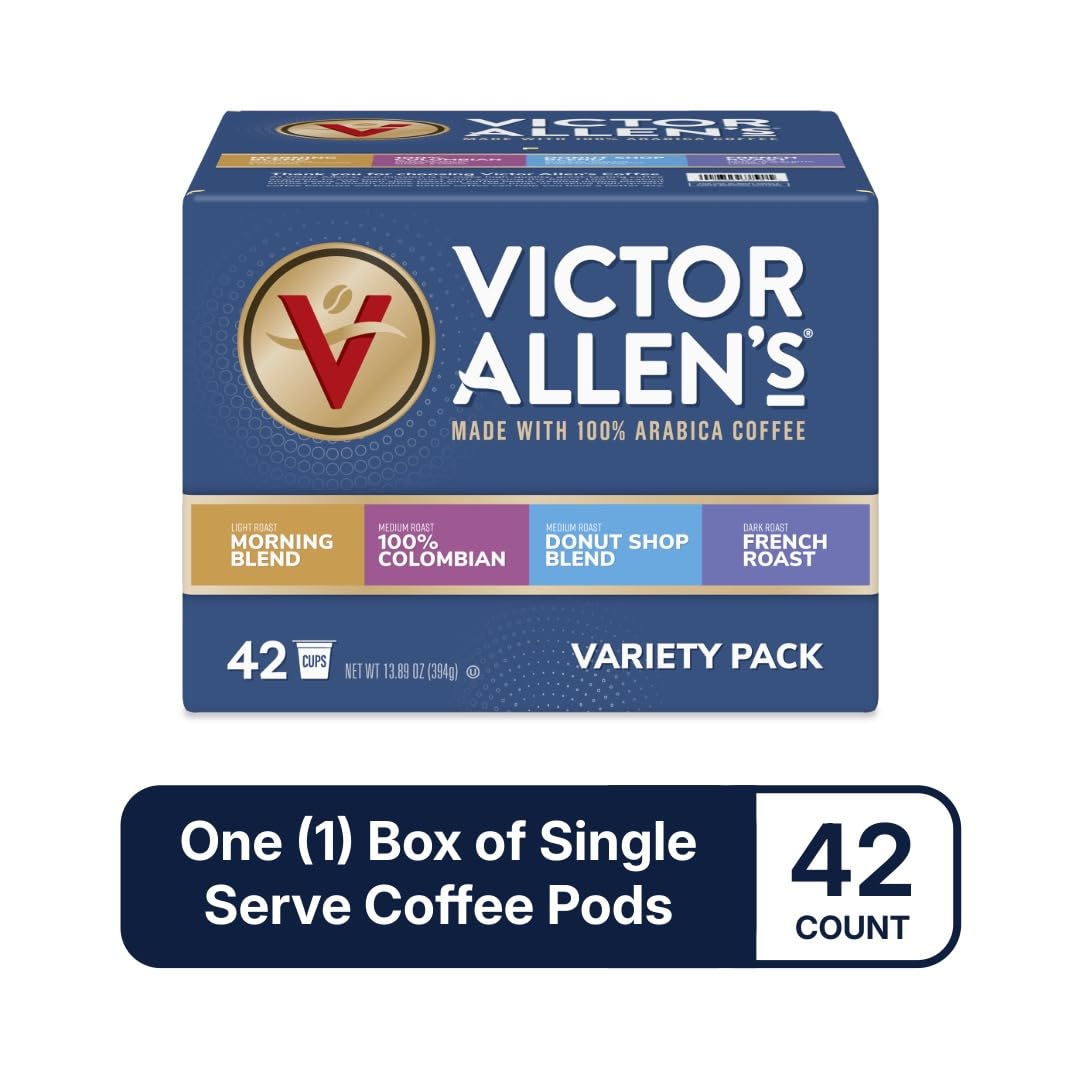 Victor Allen's 100% Colombian label detail highlighting origin and bright aroma