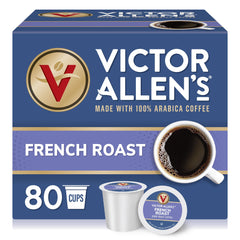 Victor Allen's Coffee front-facing package showing 80 pods and bold roast benefit