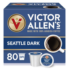 Victor Allen's front box view showing 80 pods and bold branding for convenient supply