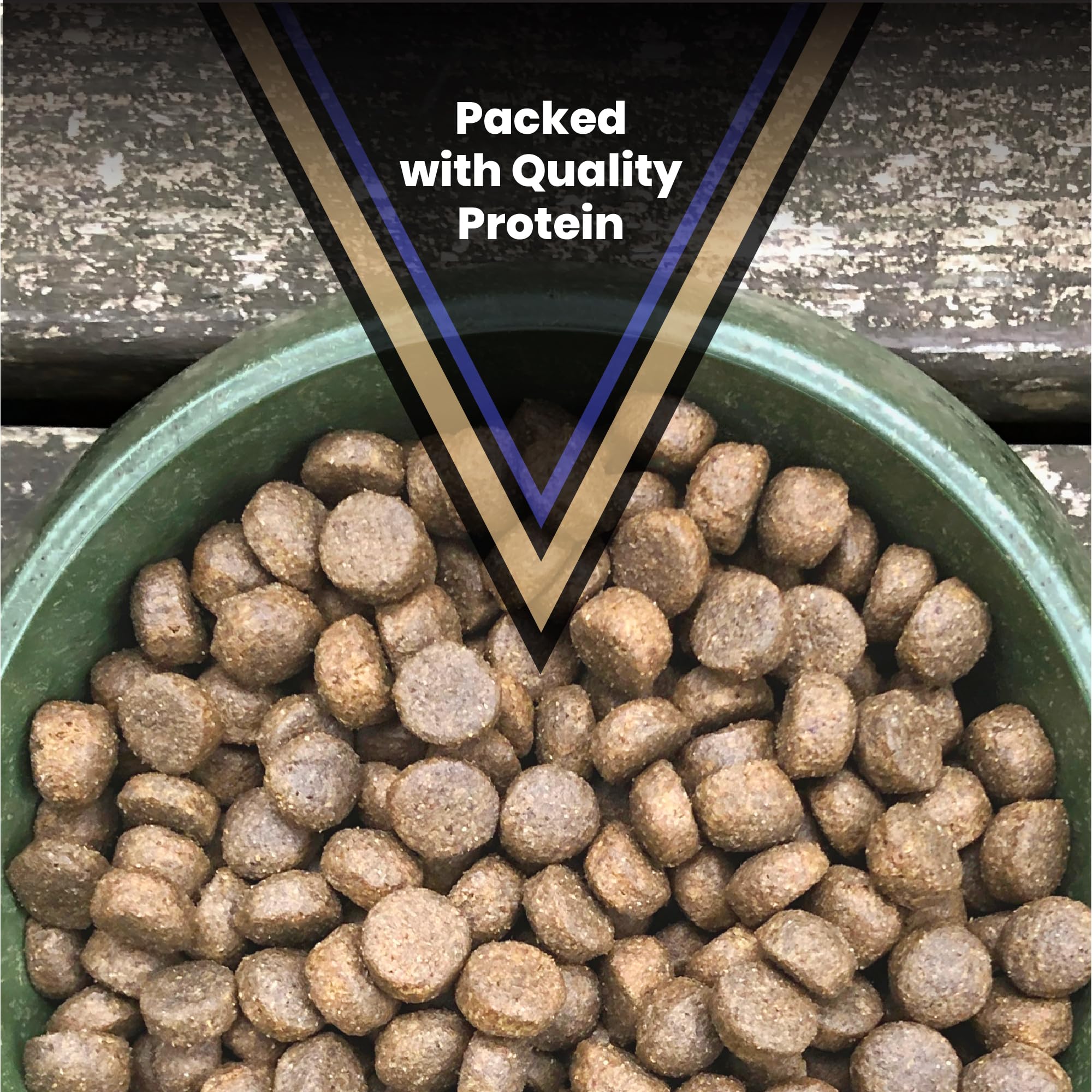 VICTOR bag nutrition label detail showing guaranteed analysis benefit