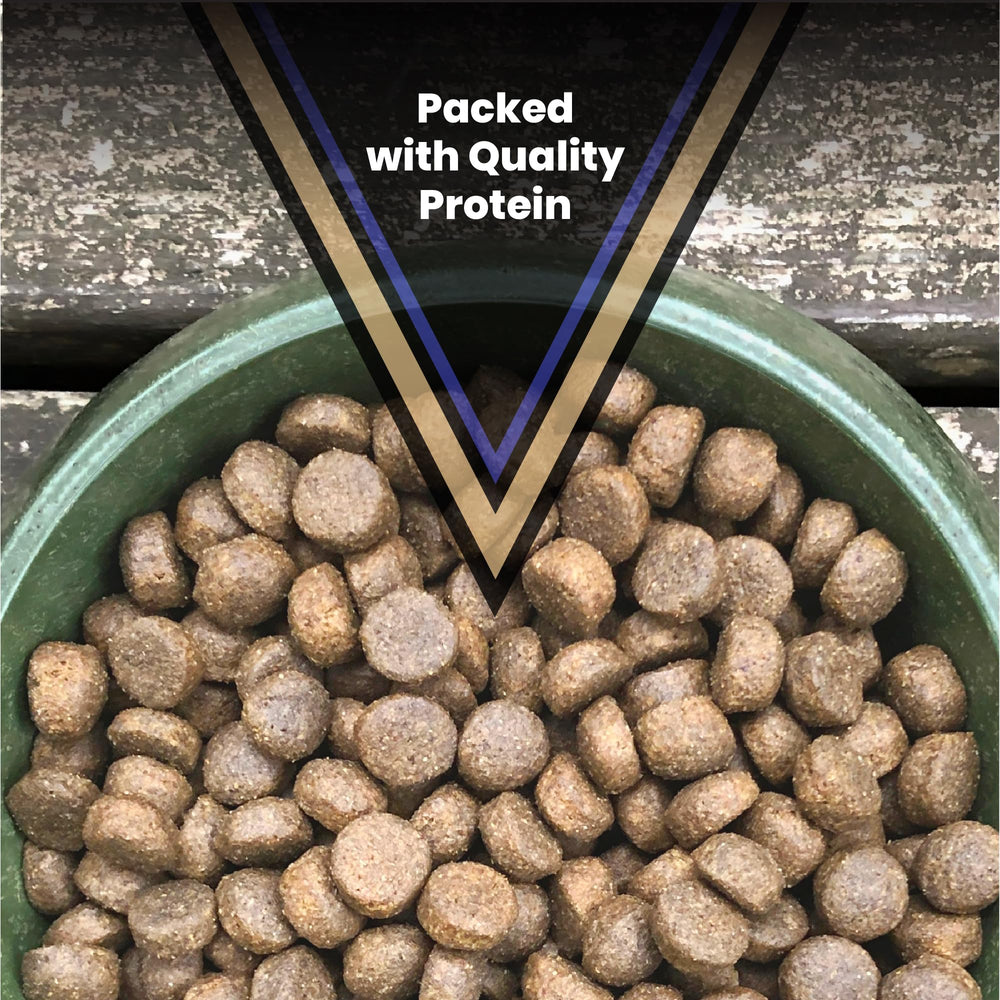 VICTOR bag nutrition label detail showing guaranteed analysis benefit