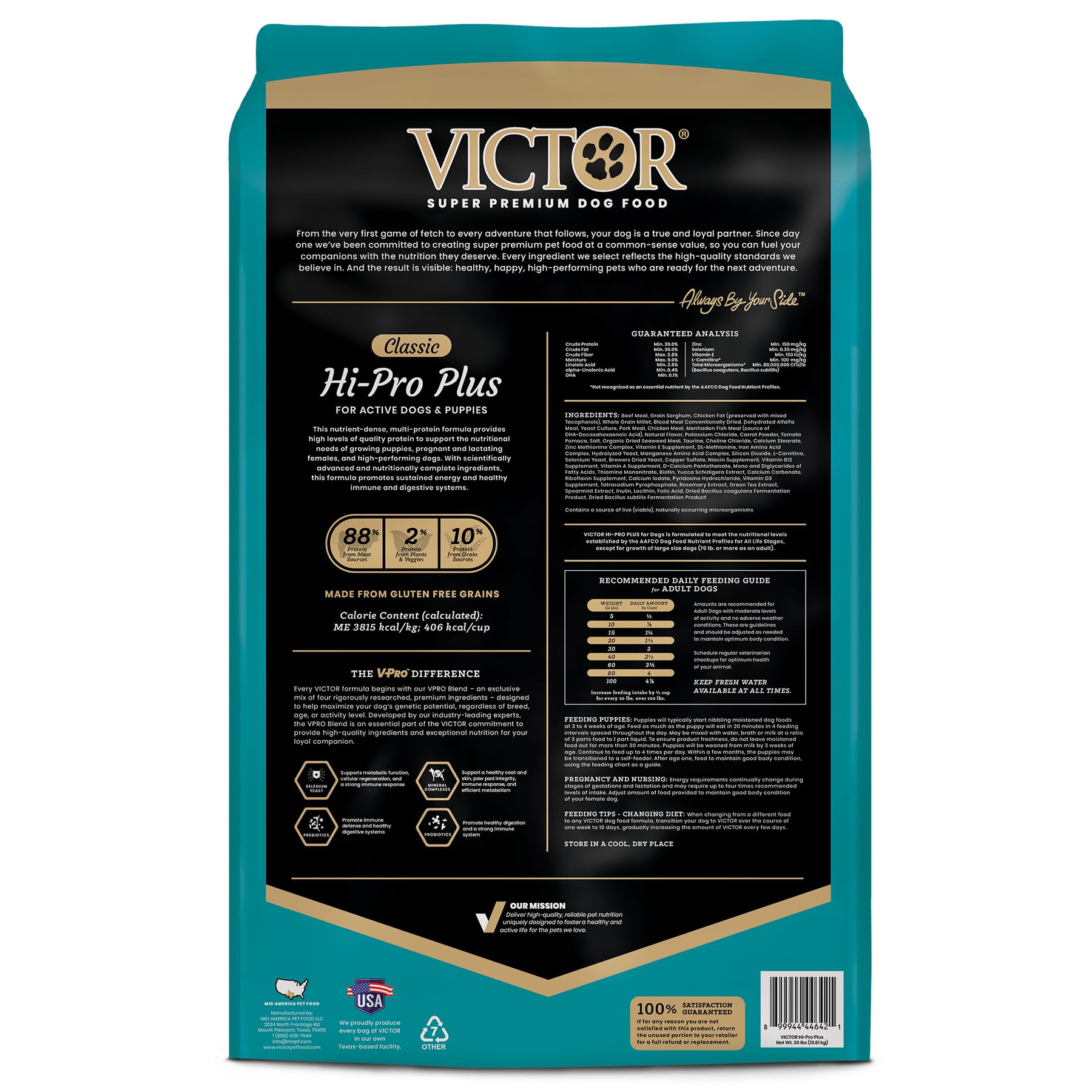 VICTOR close-up of kibble texture for digestibility benefit