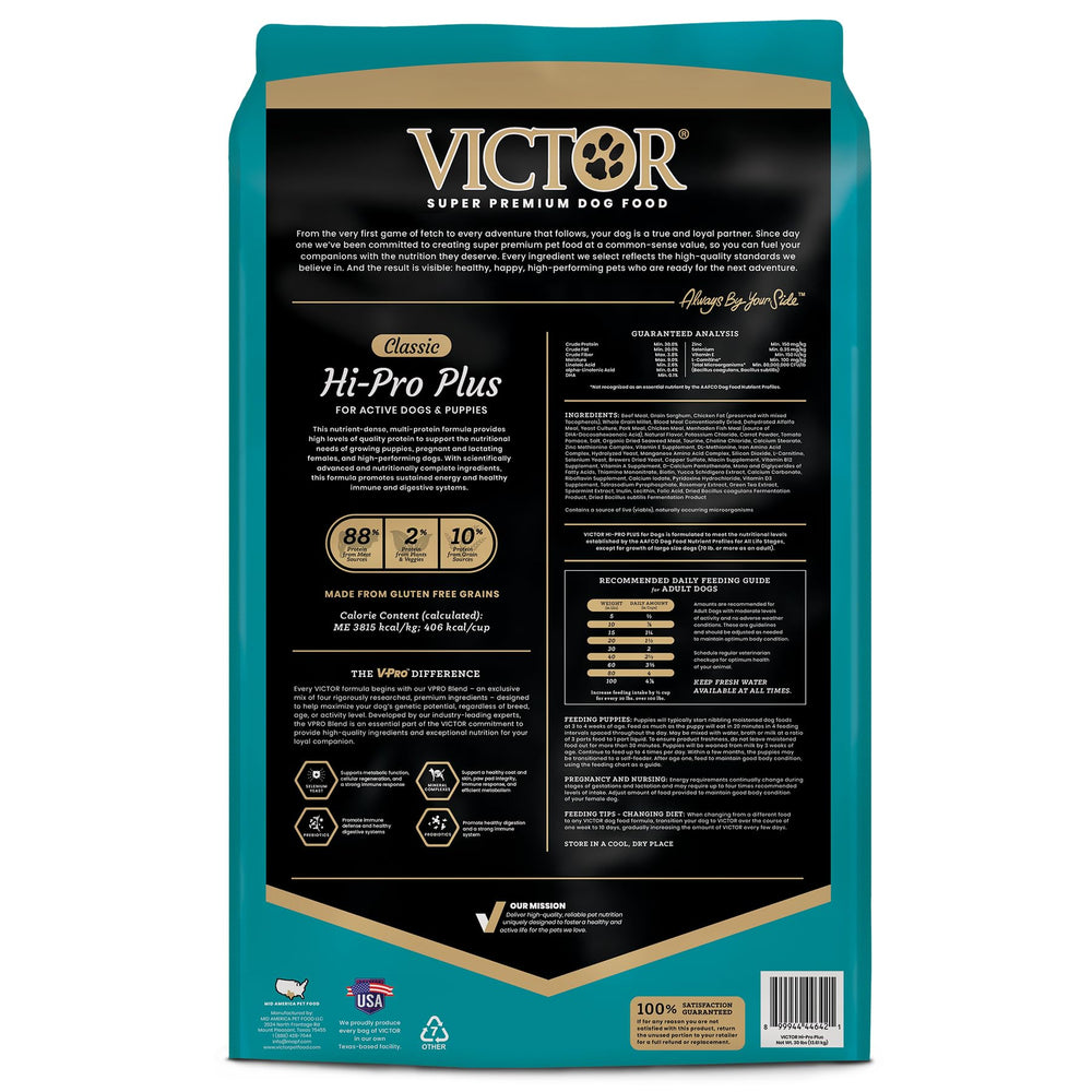 VICTOR close-up of kibble texture for digestibility benefit
