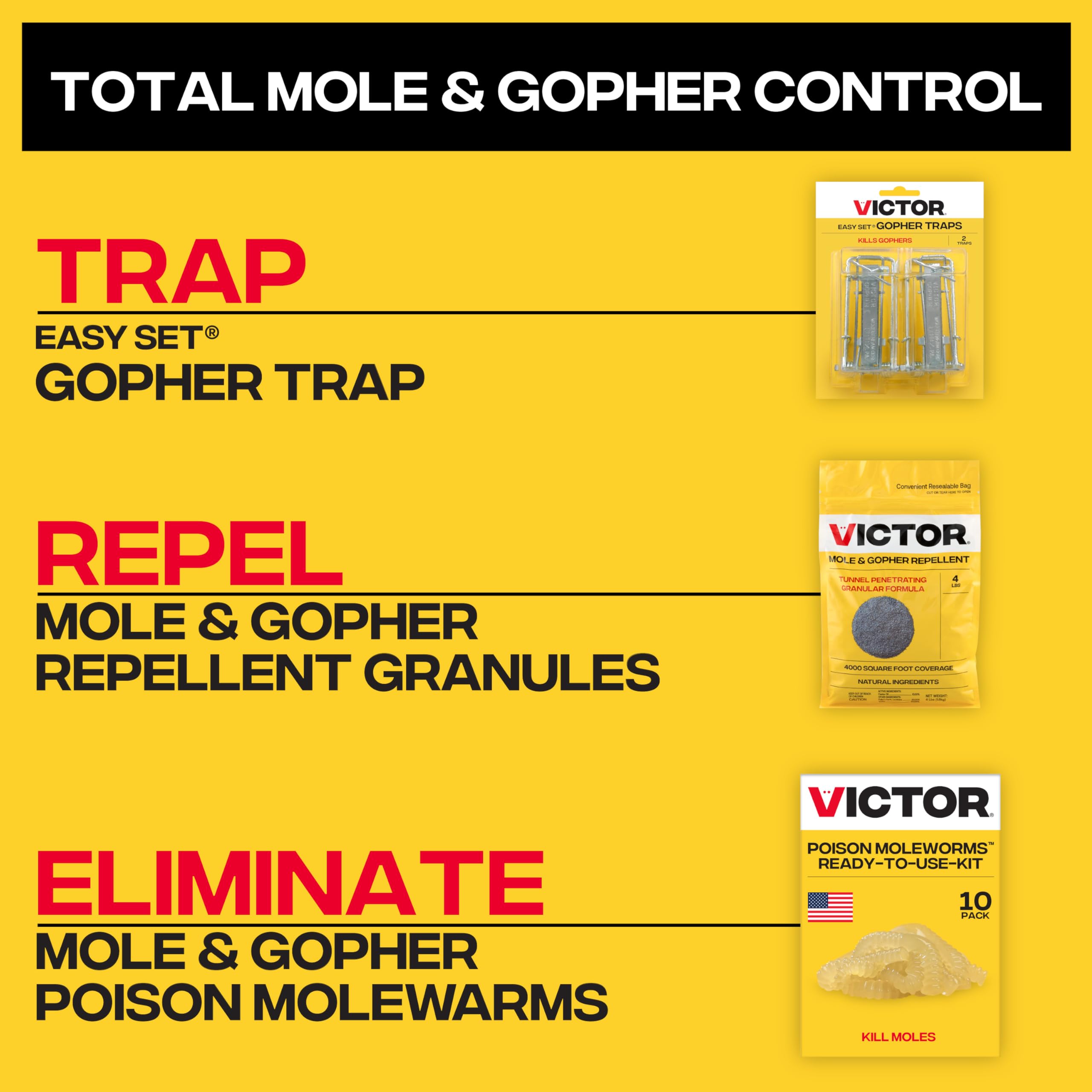Victor product label and instructions visible to verify usage and safety information