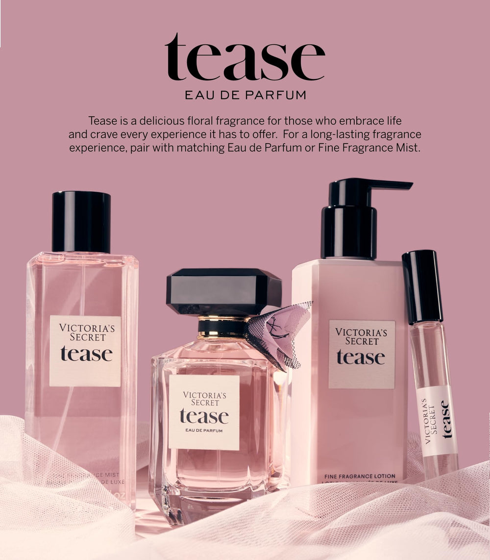 Person applying Victoria's Secret Tease mist for a quick refresh benefit