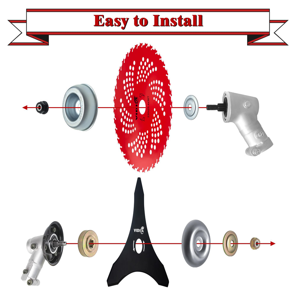 vidica adapter kit and hardware displaying fittings for wide trimmer compatibility