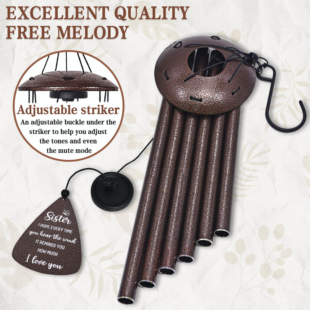 vifoew wind chime exposed to light drizzle benefit: built for outdoor durability