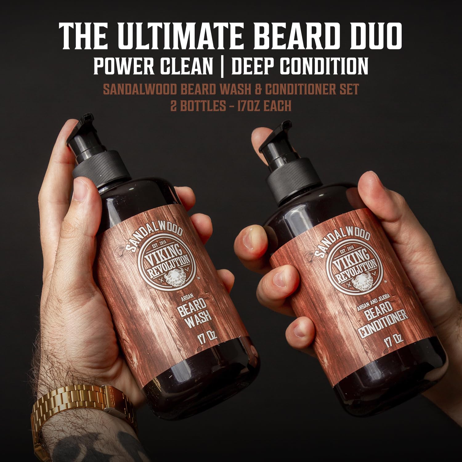 Viking Revolution shampoo pump dispensing lather for deep clean benefit