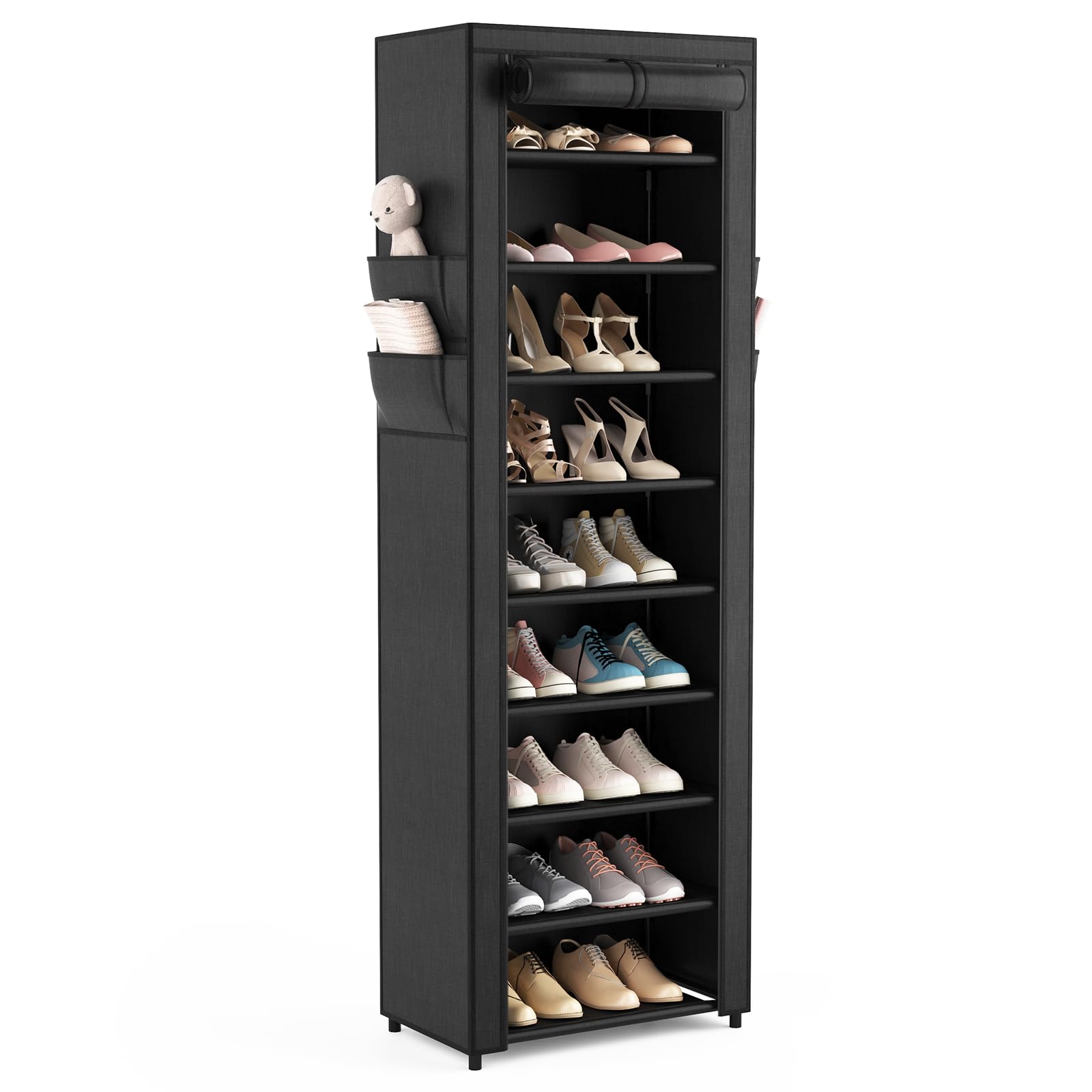 VILICK front view showing full assembled rack and saved floor space