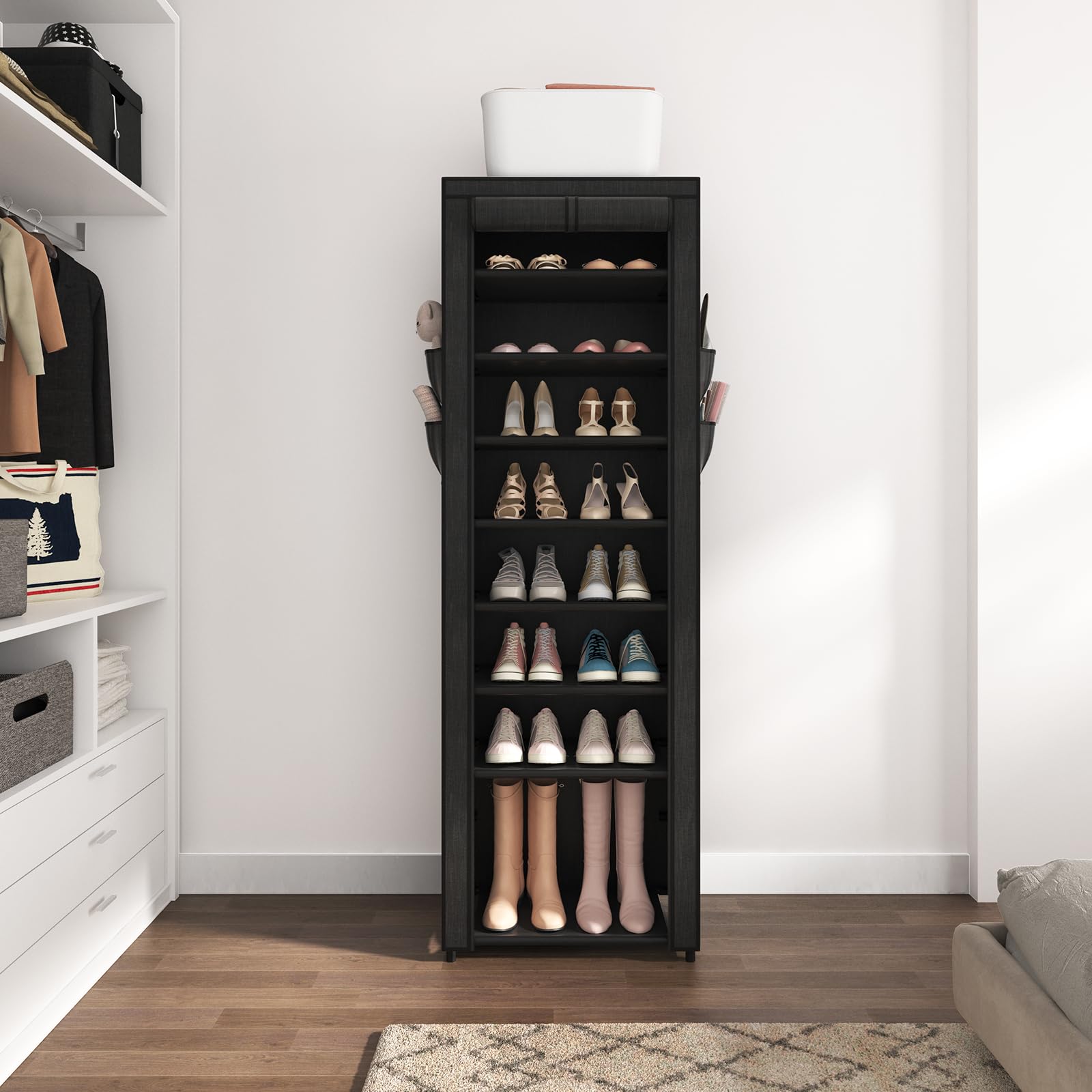VILICK height comparison next to doorframe illustrating compact footprint