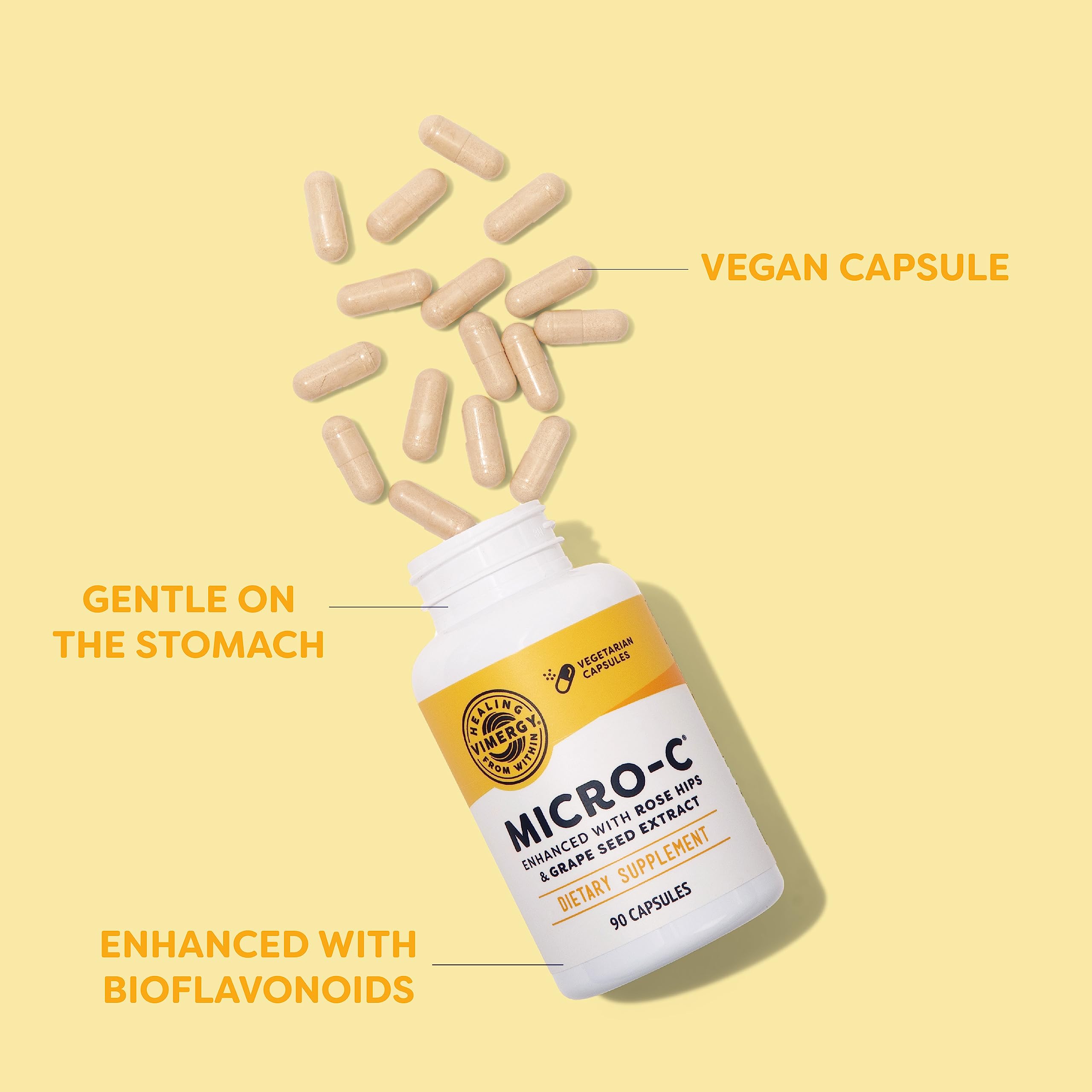 Vimergy Micro-C powder in smoothie showing mixology convenience and portability